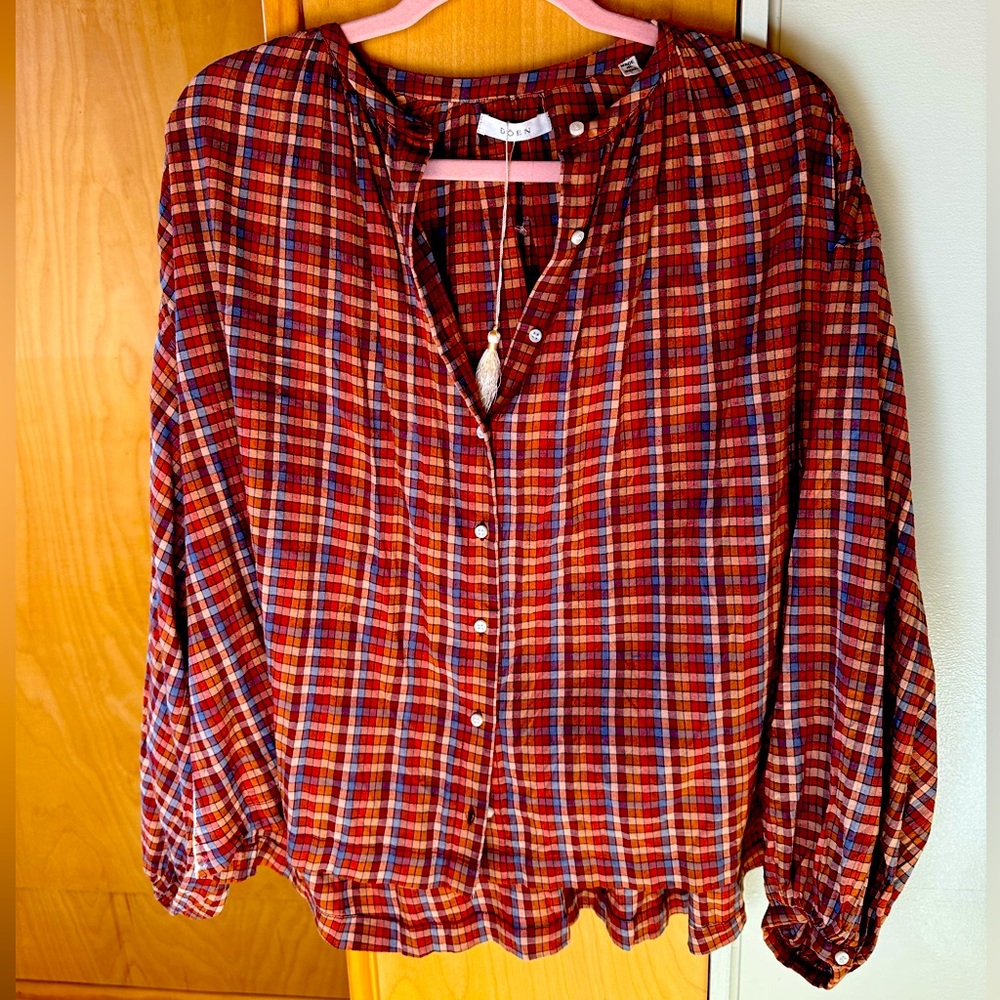 SOLD Doen Jane Blouse Autumn Plaid SOLD